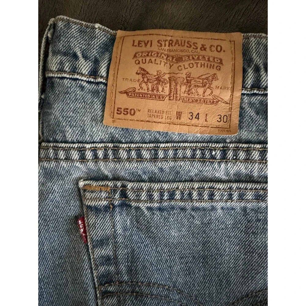 Vintage 1996 Levi's 550 USA Made Jeans Mens 34x30 Relaxed Tapered 550-4891